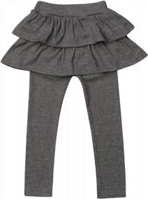 img 4 attached to Cotton Stretch Tutu Skirt Leggings Tights Pants One Piece Outfit For Baby Girls By Imcute Kids