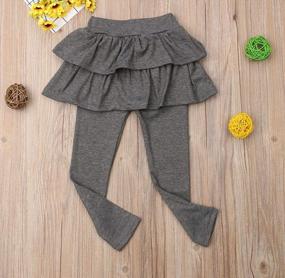 img 1 attached to Cotton Stretch Tutu Skirt Leggings Tights Pants One Piece Outfit For Baby Girls By Imcute Kids