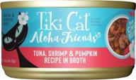 tiki cat aloha friends grain-free wet cat food - seafood with pumpkin recipes 3 oz. cans (pack of 12) for all life stages logo