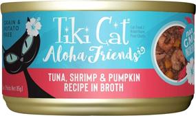 img 4 attached to Tiki Cat Aloha Friends Grain-Free Wet Cat Food - Seafood with Pumpkin Recipes 3 oz. Cans (Pack of 12) for All Life Stages