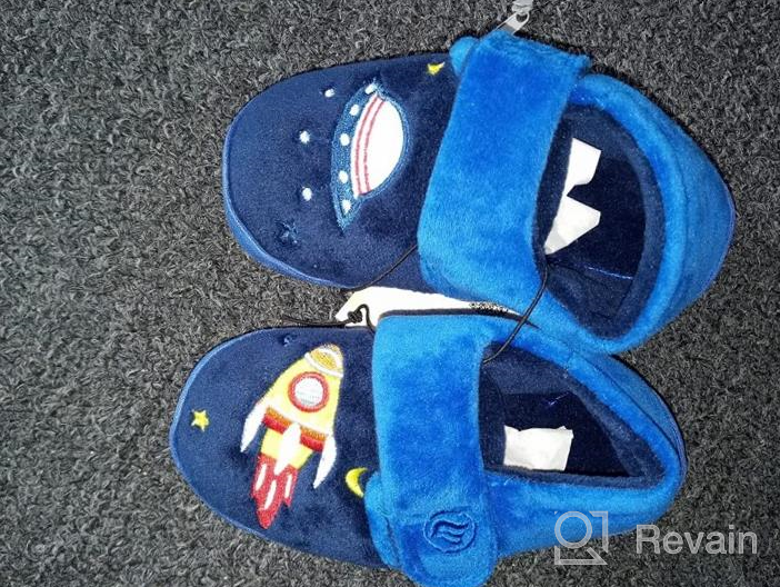 img 1 attached to Cozy Comfort for Little Feet: Toddler Slippers 🏠 Boys Girls Socks - Lightweight & Warm Home Shoes! review by Coby Hall