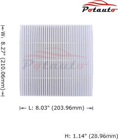 img 3 attached to 🚘 POTAUTO MAP 1044W (CF11182) High Performance Car Cabin Air Filter Replacement for Acura RDX, Honda Civic, Clarity, CR-V, CR-Z, Fit, HR-V, Insight, Odyssey