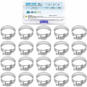 img 4 attached to 20-Piece Hose Clamp Set - 5/8''–1'' Worm Gear Hose Clamps Made Of Durable 304 Stainless Steel For Intercooler, Plumbing, Tube, Fuel Line And Pipe Connections