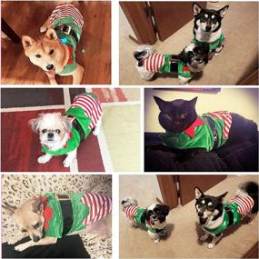 img 1 attached to 🎄 Stylish Sebaoyu Christmas Dog Dresses: Winter Pet Sweater with Color Light for Festive Doggy Cosplay Apparel and Party Outfit