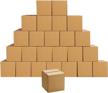 25-pack small 4x4x4 inch edenseelake cardboard shipping boxes logo