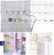 complete knitting set for beginners - 11 stainless steel lace circular knitting needles, 9 aluminum crochet hooks, and knitting weaving tools for seamless projects logo