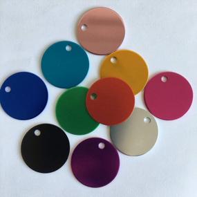 img 1 attached to 🔮 Vibrant Assorted 25mm Anodized Aluminum Stamping Blanks Discs (Pack of 10)