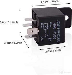 img 1 attached to 🚗 EHDIS Car Relay 4 Pin 12v 40amp Spst, JD2912-1H-12VDC 40A 14VDC, Auto Switches & Starters, Pack of 5: Efficient and Reliable Automotive Relay Switches