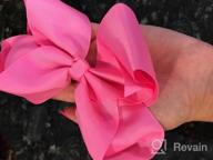 img 1 attached to Pink 6 Inch Cheerleading Hair Bows With Alligator Clips review by Ana Walker