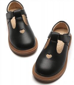 img 1 attached to Girls T-Strap Mary Jane Flats - Perfect For School Uniform, Casual Walking, And Dress Up