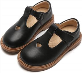 img 3 attached to Girls T-Strap Mary Jane Flats - Perfect For School Uniform, Casual Walking, And Dress Up