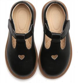 img 2 attached to Girls T-Strap Mary Jane Flats - Perfect For School Uniform, Casual Walking, And Dress Up