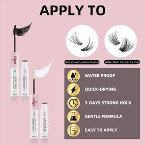 img 3 attached to Lash Bond & Seal Glue Mascara Wand - DIY Eyelash Extension With Biotin & Vitamin E, 72-Hour Super Strong Hold