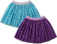 👗 danichins girls' layered princess purple clothing in skirt & skort styles logo