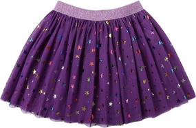 img 2 attached to 👗 DaniChins Girls' Layered Princess Purple Clothing in Skirt & Skort Styles