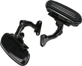 img 3 attached to Enhanced Comfort and Style: Adjustable Streamliner Passenger Footboard Floorboard for Harley Touring Road King Road Glide Street Glide Electra Glide 1993-2022 (Black)