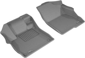 img 4 attached to 🔘 Kagu 1st Row Floormat - Gray for 2018-2020 Honda Accord by 3D MAXpider (L1HD09811501)