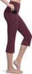 women's tsla bootcut yoga pants with pockets, high waist tummy control workout leggings, 4 way stretch bootleg activewear logo