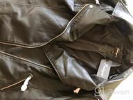 img 1 attached to Fahsyee Faux Leather Motorcycle Jacket For Women - Lightweight And Stylish Plus Size Moto Biker Coat For A Chic Vegan Look review by Brandi Patel