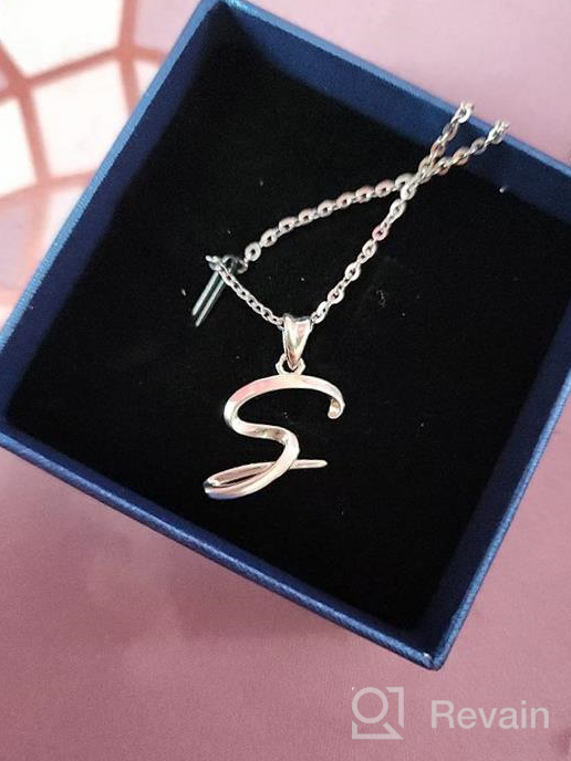 img 1 attached to EUDORA Sterling Silver Initial Necklaces: Personalized Gifts for Women, Sisters, and Mothers - 26 Letters to Choose From! review by Dustin Marshall