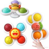🧼 suction cup spinner toys by gctzz - strong suction cup bath toys, spinning dimple fidget toy for toddlers 1-3 - sensory toys for 1-3 year old girls and boys - ideal birthday gift logo