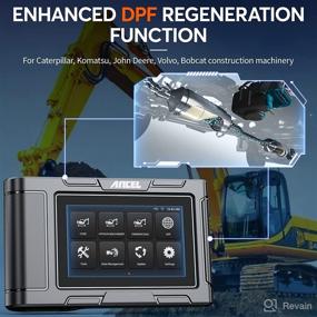 img 3 attached to ANCEL HD3600 дизельный сканер с регенерацией DPF для строительной техники, сканер полной системы для грузовиков повышенной грузоподъемности с сенсорным экраном Android, считыватель HD кодов для Caterpillar, Komatsu, John Deere, Volvo и многих других.