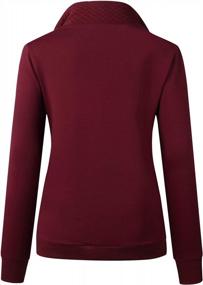 img 2 attached to Fashionable Women'S Quilted Pattern Long Sleeve Sweatshirt With Zipper, Pockets And Plain Design