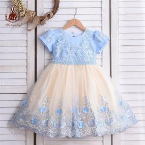 img 1 attached to 👗 Embroidered Girls' Clothing: 4 Beautiful 10th Birthday Applique Dresses