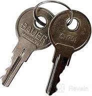 🔑 bauer ch751 t-handle, camper topper, shell, truck cap, cabinet, push lock replacement keys (set of 2) logo