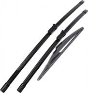 xukey front + rear windshield wiper blades set fit for fiat 500l 2012-2020 (set of 3) logo