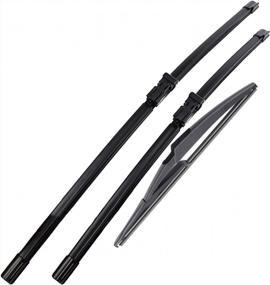 img 4 attached to Xukey Front + Rear Windshield Wiper Blades Set Fit For Fiat 500L 2012-2020 (Set Of 3)