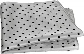 img 4 attached to Men's White Silk Polka Dot Pocket Square - Optimal Accessory for Handkerchief