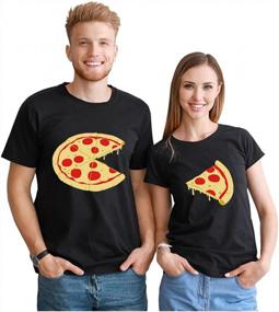 img 4 attached to Tstars Matching Shirts For Couples The Missing Piece Pizza His And Hers Couple Outfits