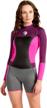 women's 1.5mm neoprene shorty wetsuit by scubadonkey – perfect for diving and water sports logo
