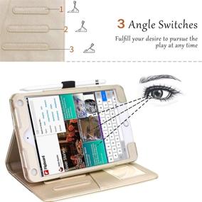 img 2 attached to Toplive Gold Folio Case For IPad Mini 5Th Gen/4 With Auto Sleep/Wake And Multi-Viewing Angles