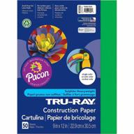 🎨 pacon tru-ray 9x12, 50 sheets, heavyweight construction paper, festive green (103006) - improve seo logo