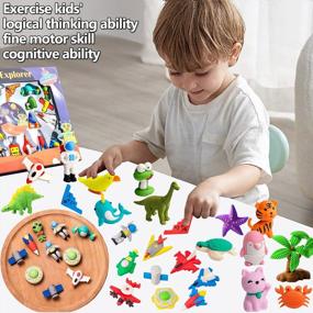 img 2 attached to Fun And Educational Animal Erasers: Perfect Desk Pets For Kids - Space Puzzle And Take Apart Eraser Toys - Ideal For Christmas And Birthday Party Gifts