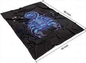img 1 attached to Soft And Cozy Scorpio Flannel Throw Blanket - Perfect For Kids And Adults For Home Decor, Camping, Travel, And Sofa Use - Measures 50" X 60