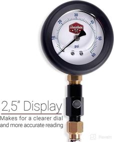 img 2 attached to 🚗 Dans Auto Liquid Filled 2.5" Large Face Tire Pressure Gauge [60 PSI] - Dual Tyre Chucks for Cars, Bikes, and Motorcycles