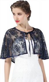 img 3 attached to Bridal Lace Capelet Shawl Women'S Wedding Cover-Up Wrap Bolero For Dress And Party