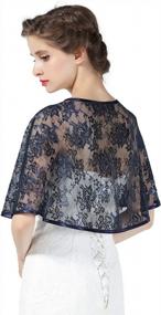 img 4 attached to Bridal Lace Capelet Shawl Women'S Wedding Cover-Up Wrap Bolero For Dress And Party