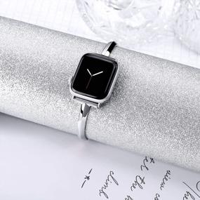 img 3 attached to Secbolt Stainless Steel Band Compatible With Apple Watch Band 38Mm 40Mm 41Mm 42Mm 44Mm 45Mm IWatch SE Series 8 7 6 5 4 3 2 1, Slim Versatile Bangle Bracelet For Women