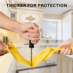 img 1 attached to 🧤 Multipurpose 9 Pairs Long Rubber Cleaning Gloves for Dishwashing, Kitchen & More!