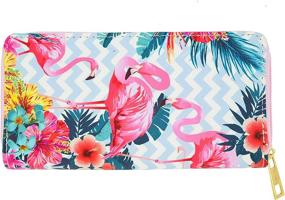 img 3 attached to 🌴 Tropical Flamingo Patterned Women's Handbags & Wallets - Kolacoo Wallets