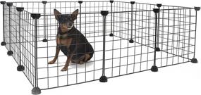 img 1 attached to ALLISANDRO Small Animal Playpen: Indoor/Outdoor Metal Wire Cage, Portable Fence for Guinea Pigs, Bunny, Turtle, Hamster - 11.8x11.8 Dimensions