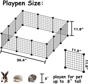 img 2 attached to ALLISANDRO Small Animal Playpen: Indoor/Outdoor Metal Wire Cage, Portable Fence for Guinea Pigs, Bunny, Turtle, Hamster - 11.8x11.8 Dimensions