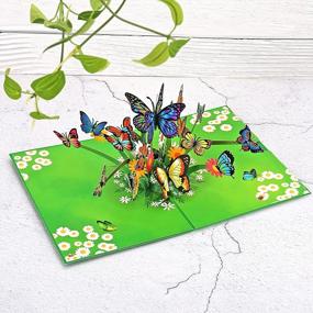 img 2 attached to 2Pcs Pop Up Christmas Card Set - Lily & Butterfly Cards For Holidays, Birthdays & Winter Celebrations!