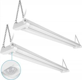 img 4 attached to Upgrade Your Workshop With LEONLITE'S 40W LED Motion Sensor Shop Light - 2 Pack