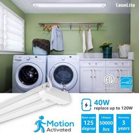 img 3 attached to Upgrade Your Workshop With LEONLITE'S 40W LED Motion Sensor Shop Light - 2 Pack