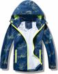 waterproof boys rain jacket - lightweight zipper hoodies w/ dinosaurs design for kids outerwear logo